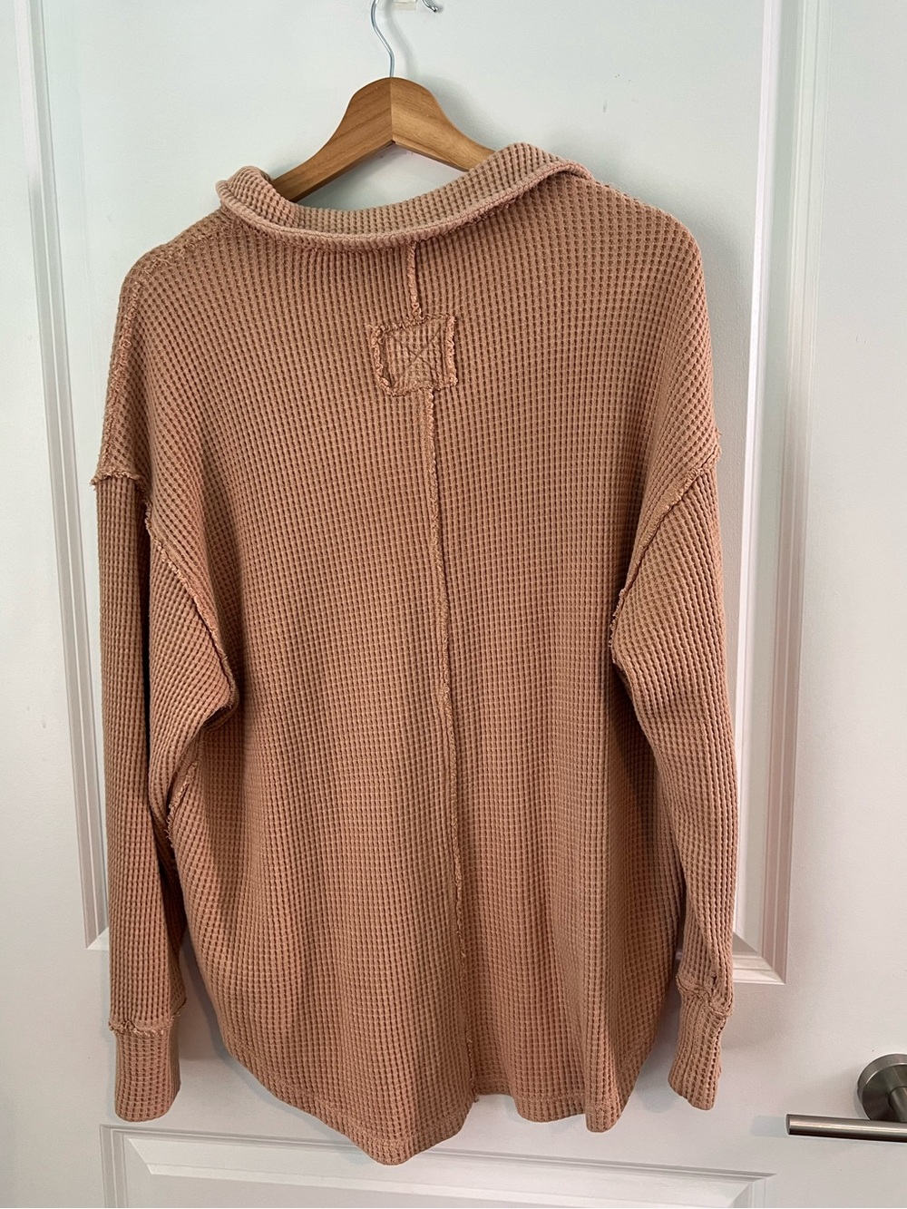 Aerie Waffle LumberJane Deep V Pullover Size XS - Picture 4 of 5